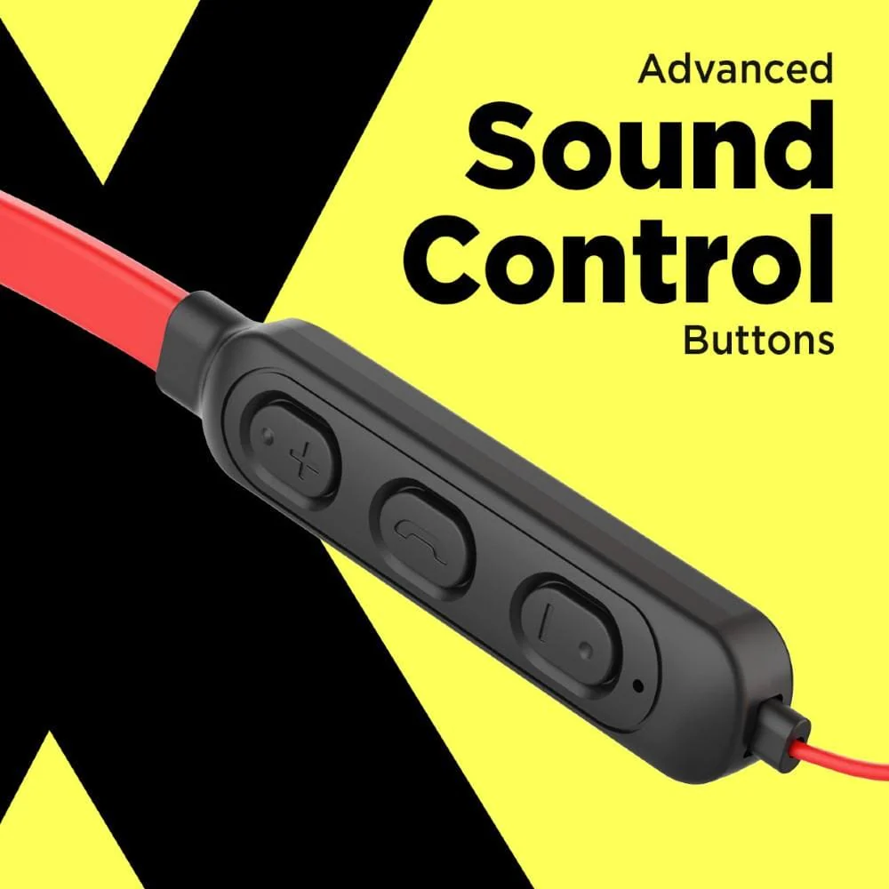 FLiX (Beetel) Thunder 1100 Bluetooth In Ear Neckband - Red - Image 5