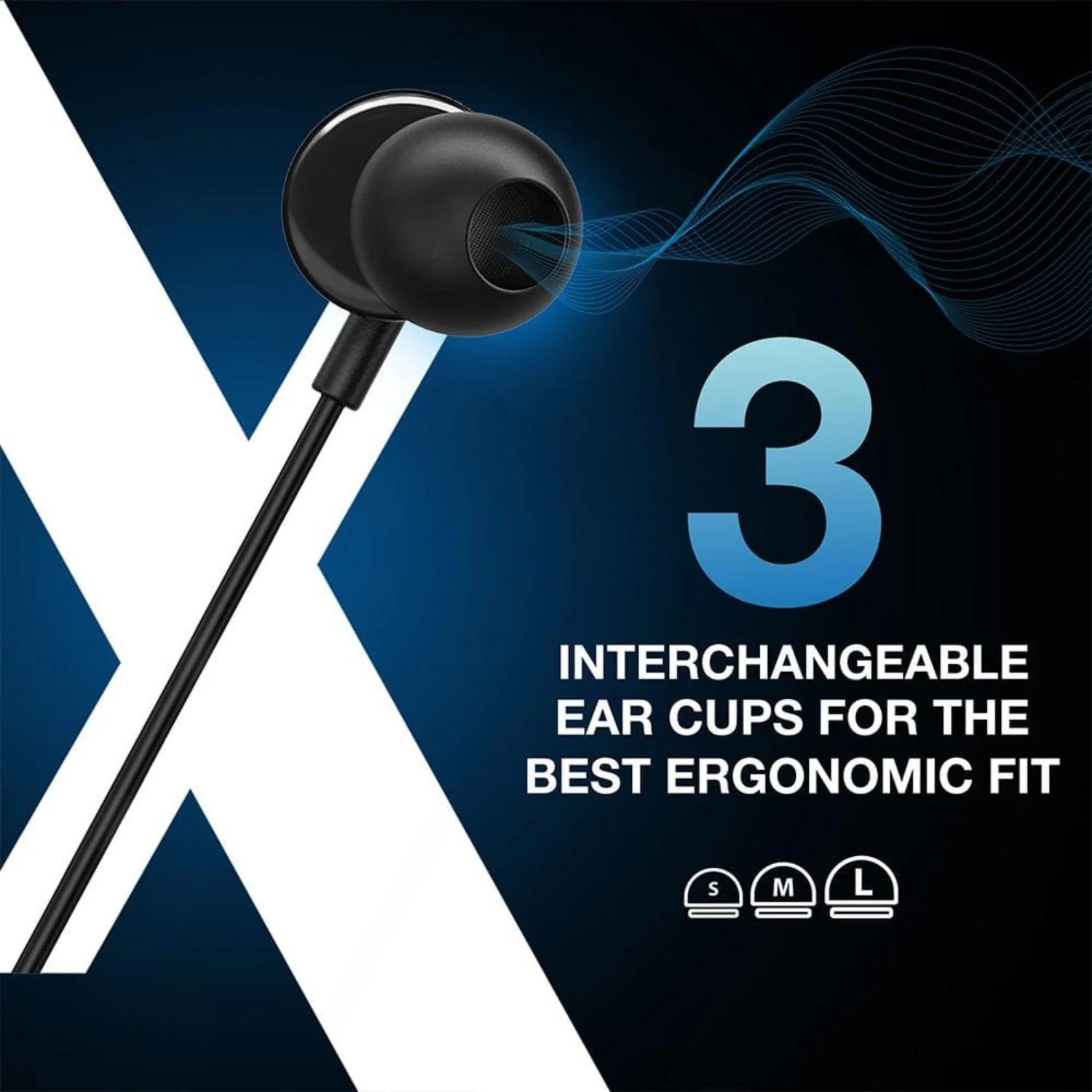 FLiX (Beetel) Tone 110 Wired Headset - Black - Image 3