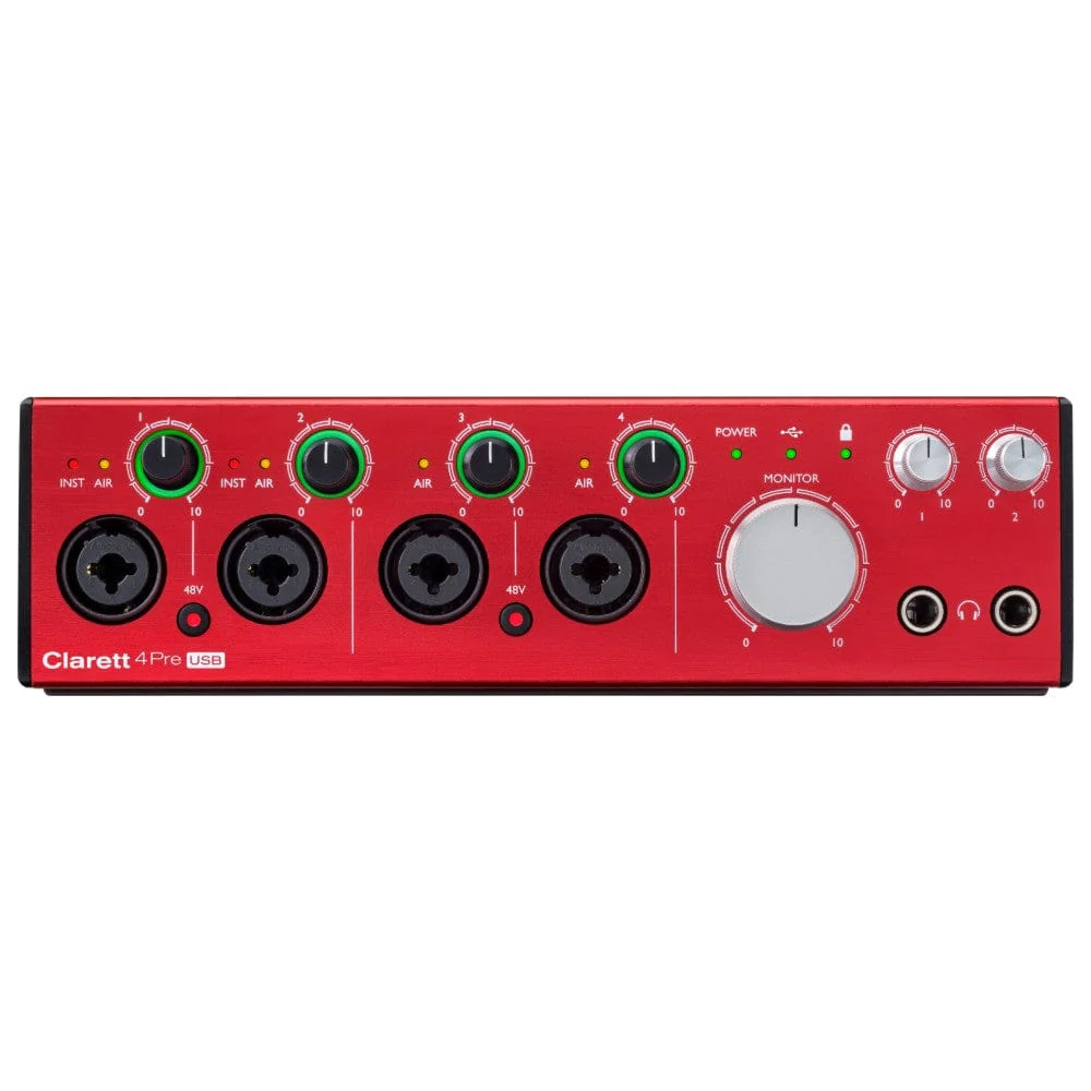 Focusrite Clarett 4 Pre USB 18-In, 8-Out Audio Interface For PC & MAC - Image 3
