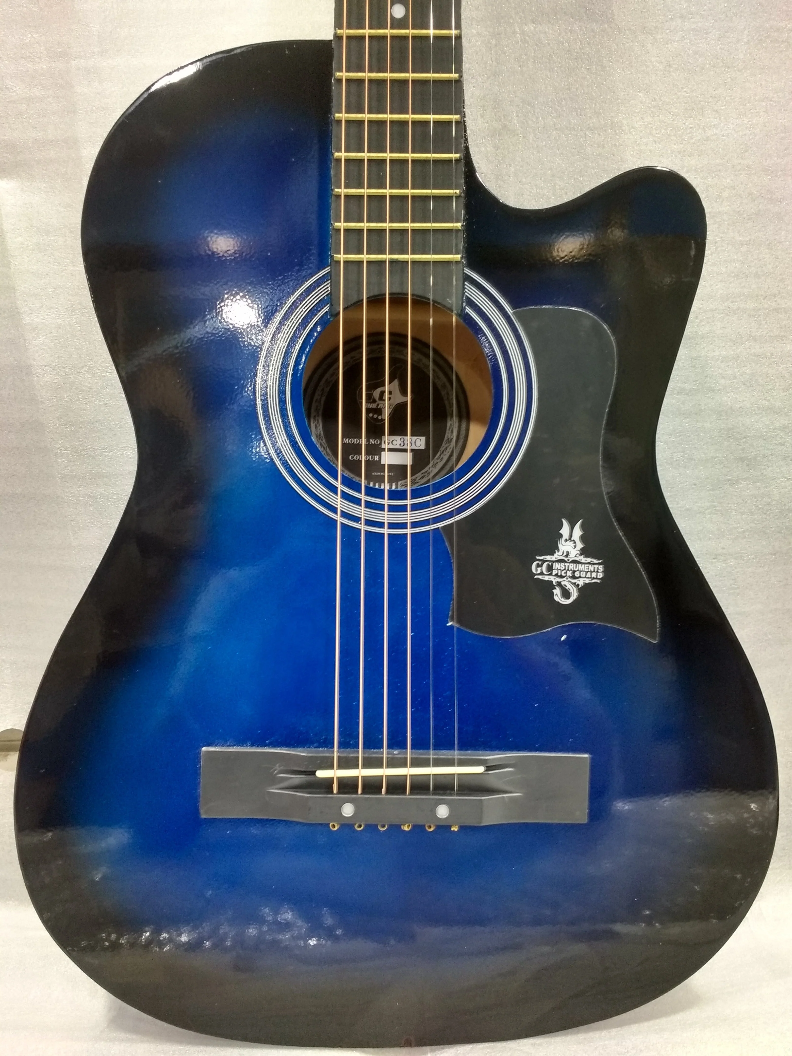 GC 38C Acoustic Guitar with Truss Rod - Blue Burst - Open Box B Stock - Image 7