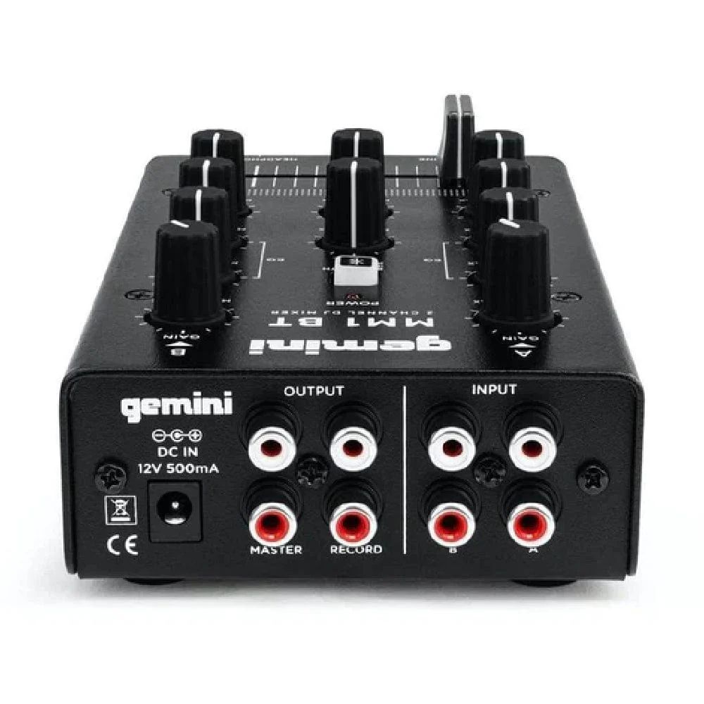 Gemini MM1BT 2-Channel Professional Analog DJ Mixer With Bluetooth Input - Image 9