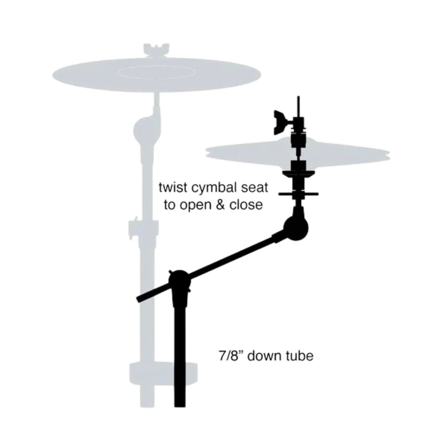 Gibraltar SC-4425XHMB 10" X-Hat Auxilliary Hi Hat Boom Arm - Image 2