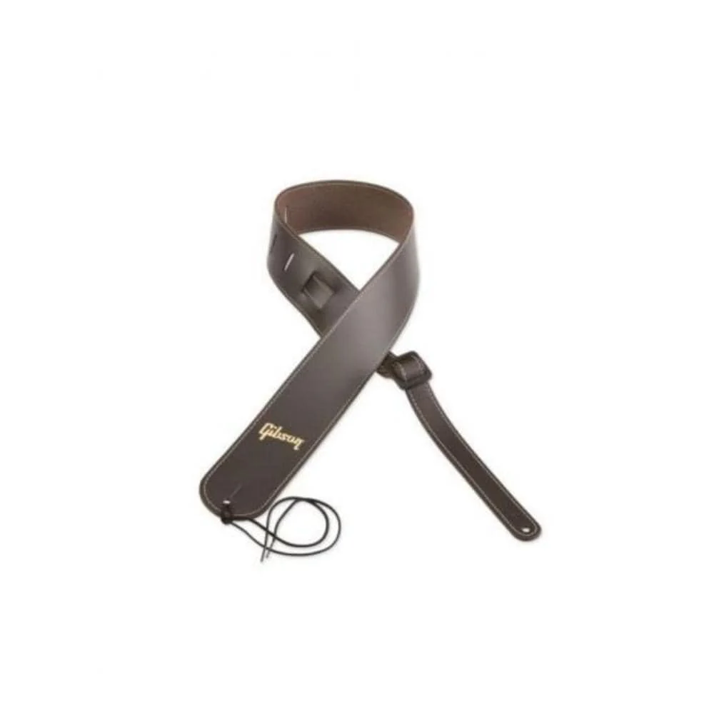 Gibson AEST-BRN Premium Leather Brown Troubadour Guitar Strap