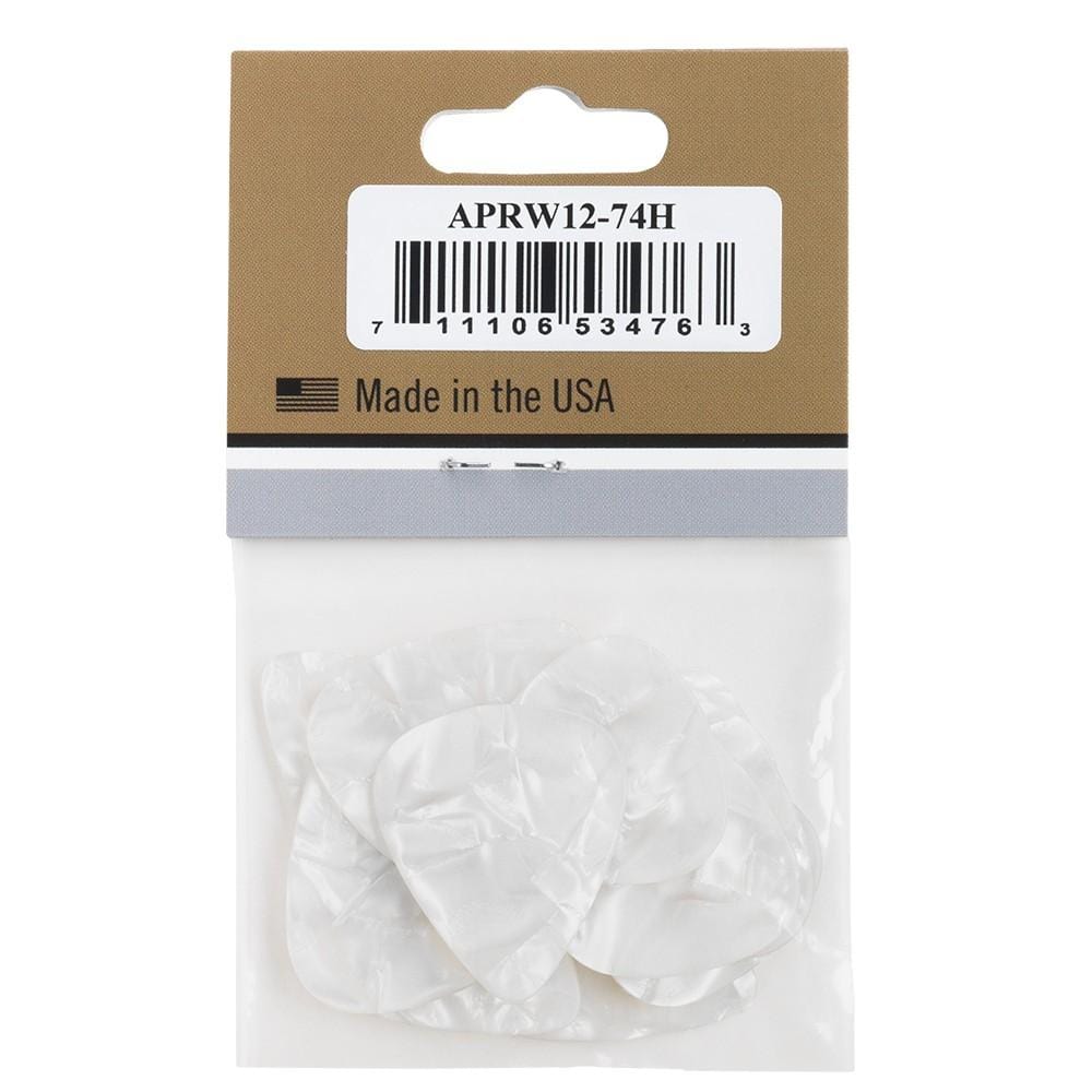 Gibson APRW12-74 White Pearloid Picks- Pack of 12 - Image 3