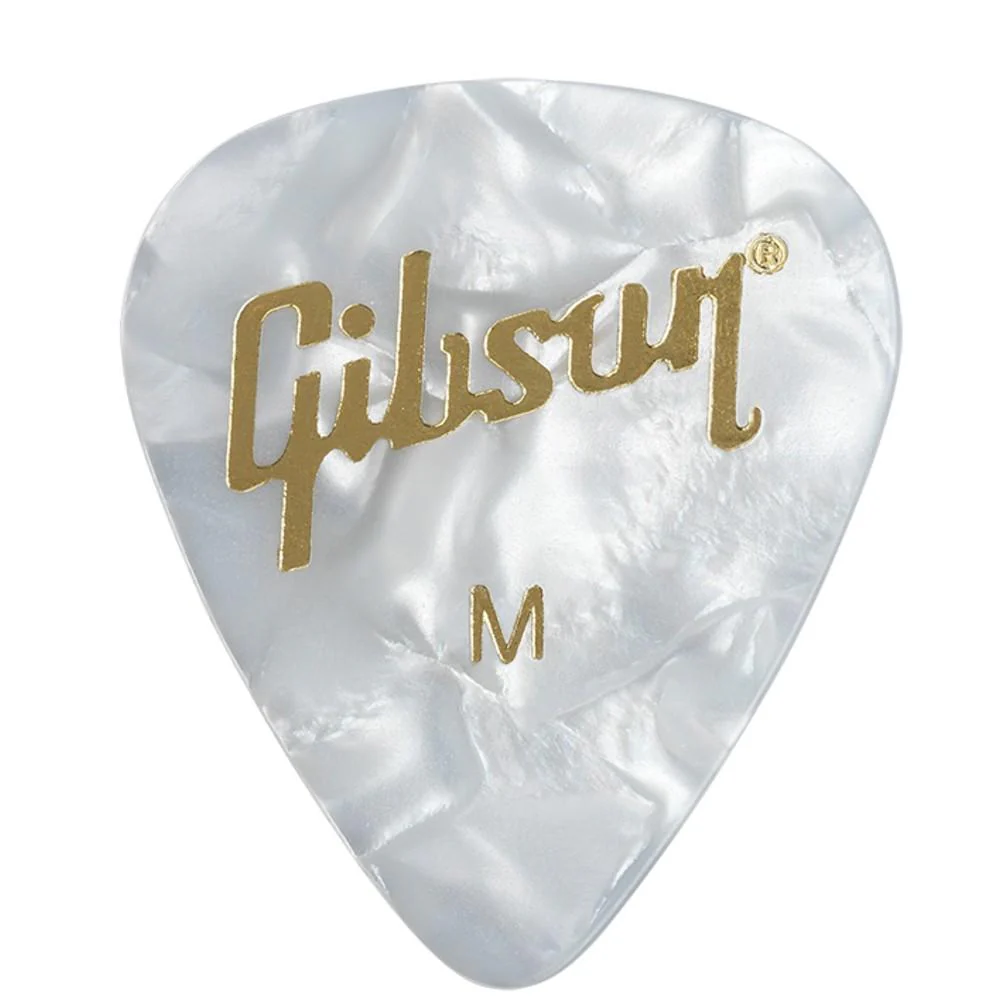 Gibson APRW12-74 White Pearloid Picks- Pack of 12 - Image 4