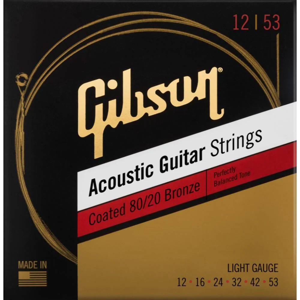 Gibson Coated 80/20 Bronze Acoustic Guitar Strings - Image 2