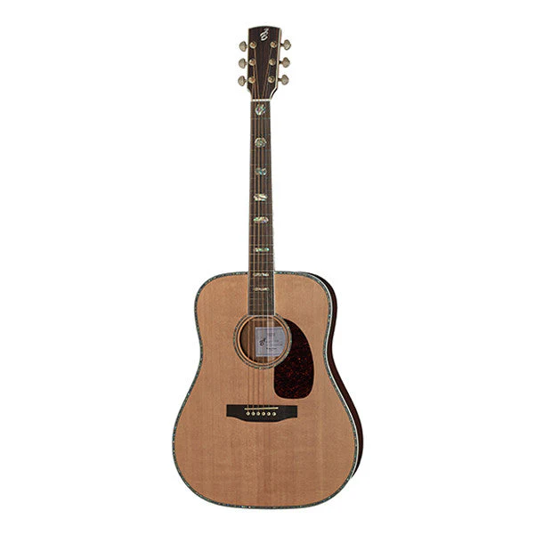 Harley Benton Custom Line CLD-41SE Dreadnought Electro Acoustic Guitar - Natural Matte