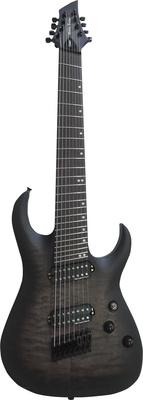 Harley Benton FanFret-8NT QBB 2018 DLX Electric Guitar