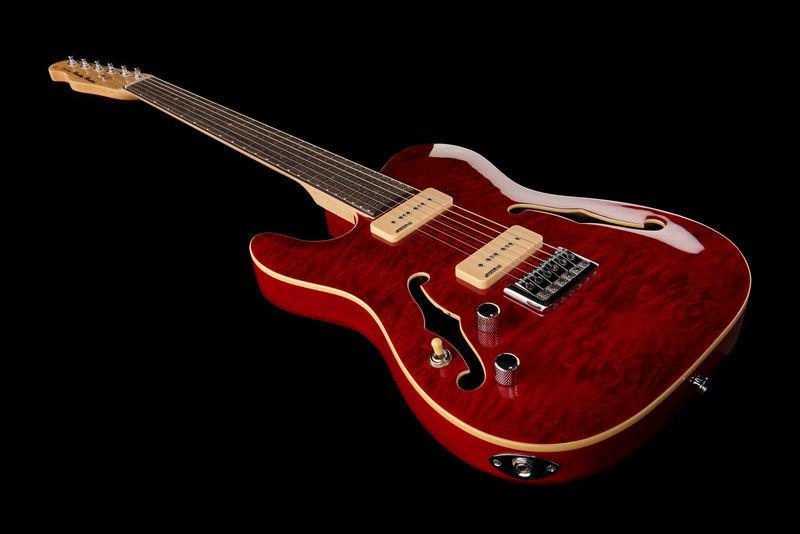Harley Benton TE-90QM LH Trans Red - Image 10