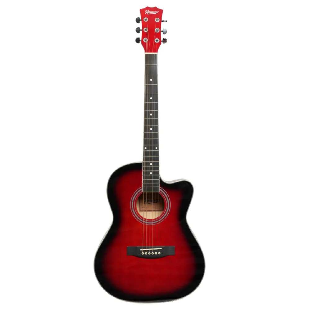 Havana HAC 39' Cutaway 6 String Acoustic Guitar - Image 4