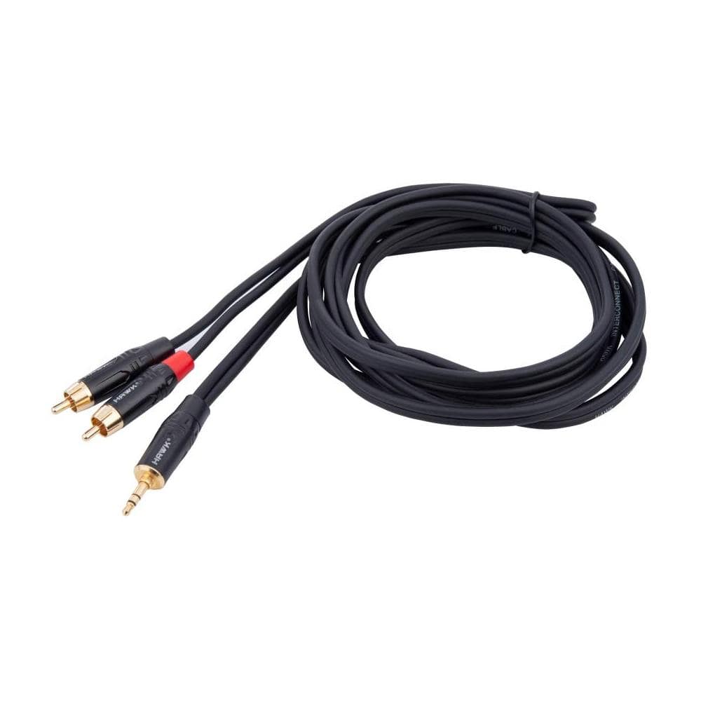 Hawk Proaudio TMRLU03 Utility Series 3.5mm TRS Male to Dual RAC Male Y Cable - Image 2