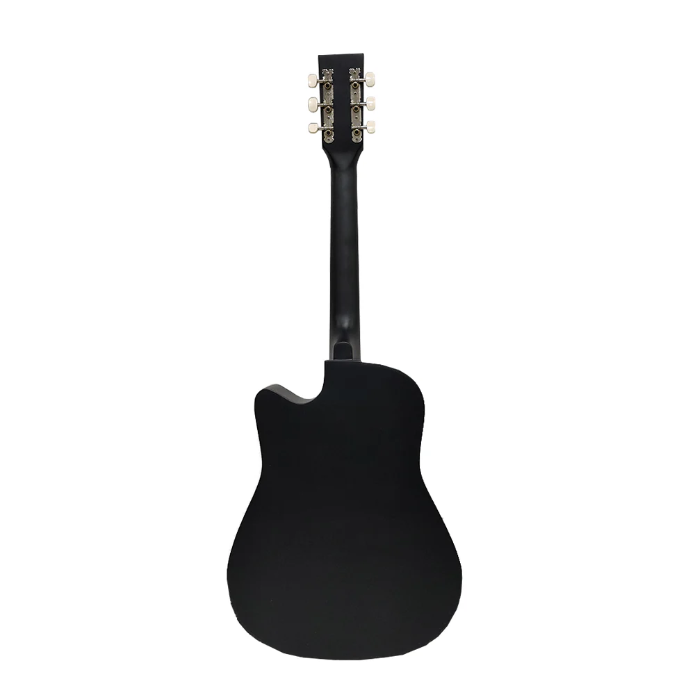 Henrix 38C Cutaway Acoustic Guitar - Matte Black - Open Box - Image 4