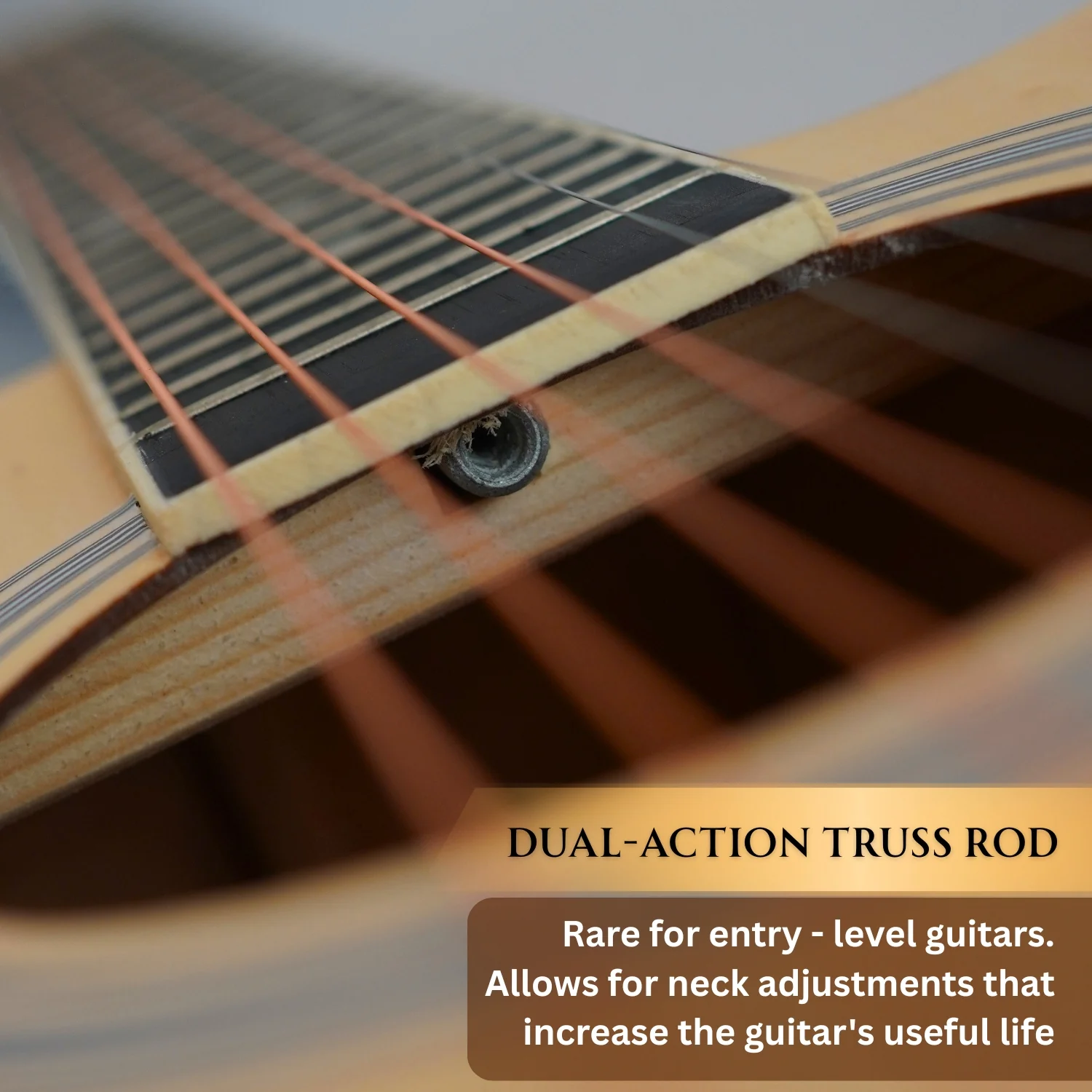Henrix 40C 40-Inch Cutaway Acoustic Guitar with Dual Action Truss Rod, Gigbag, Picks, String Set, Strap, Cloth & Ebook - Image 3