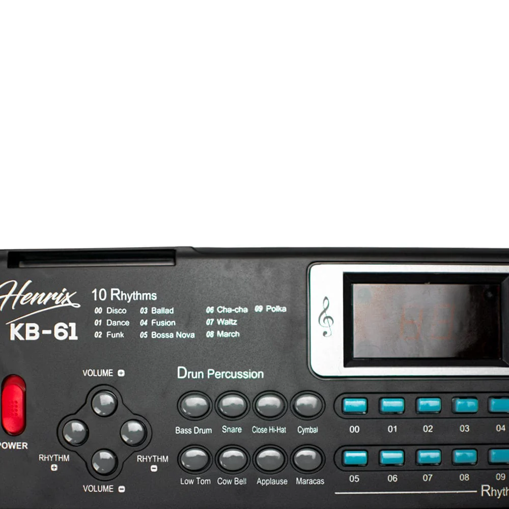 Henrix KB-61 Portable 61 Mini Key Keyboard with Microphone - Image 14