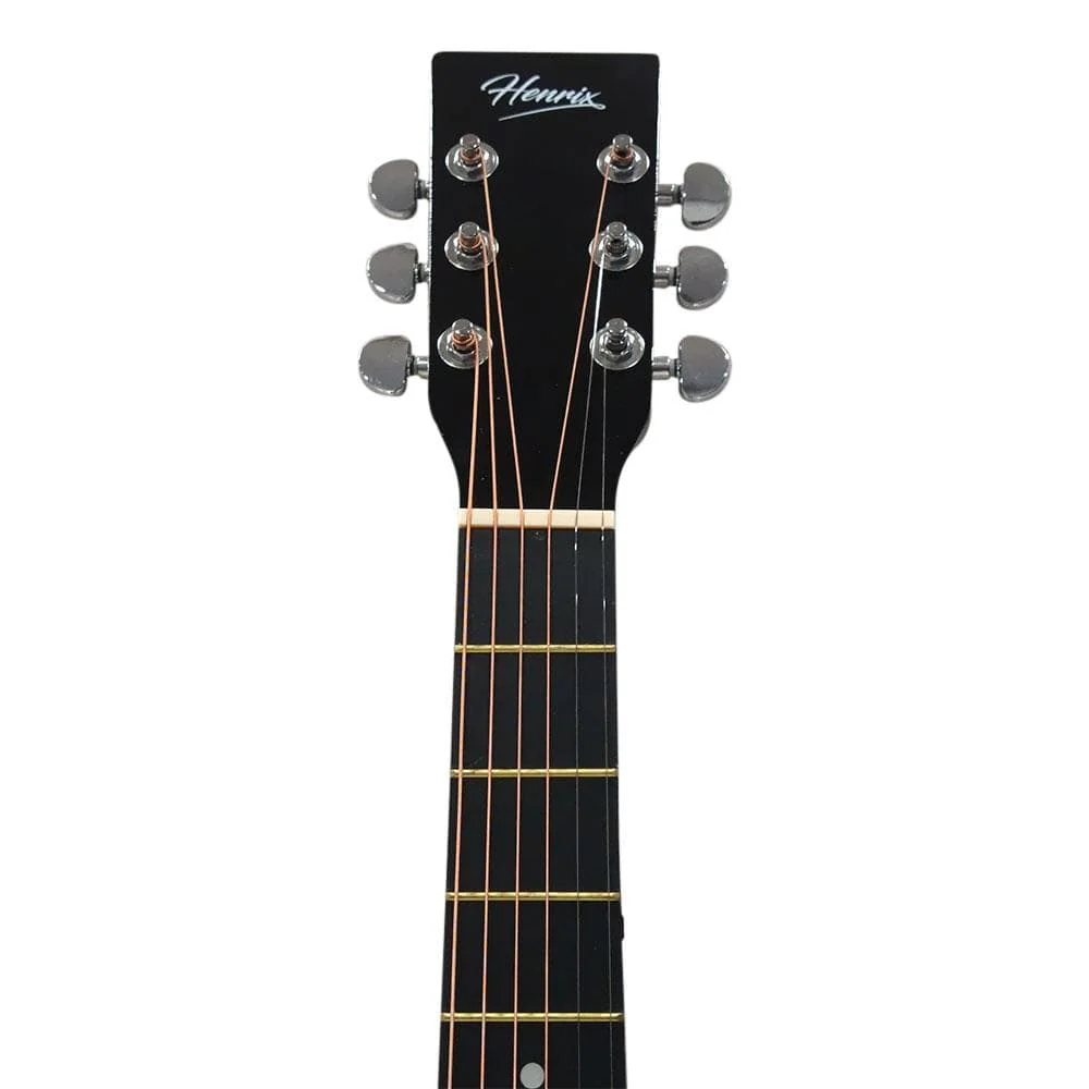 Henrix PRO 38C 38 Inch 6 String Cutaway Acoustic Guitar - Image 4