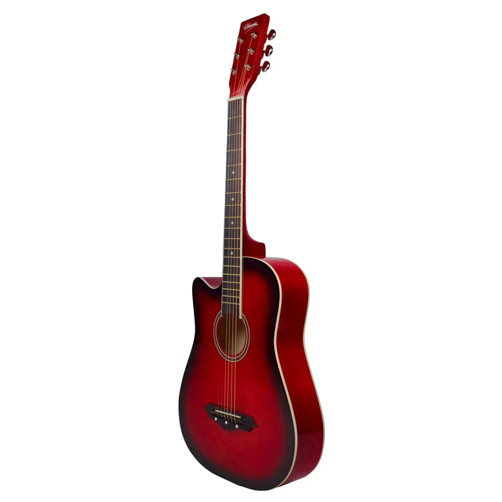 Henrix PRO 38C 38 Inch 6 String Cutaway Acoustic Guitar - Image 76