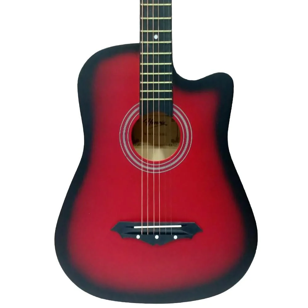 Henrix PRO 38 Inch 6 String Cutaway Acoustic Guitar - Open Box - Image 4