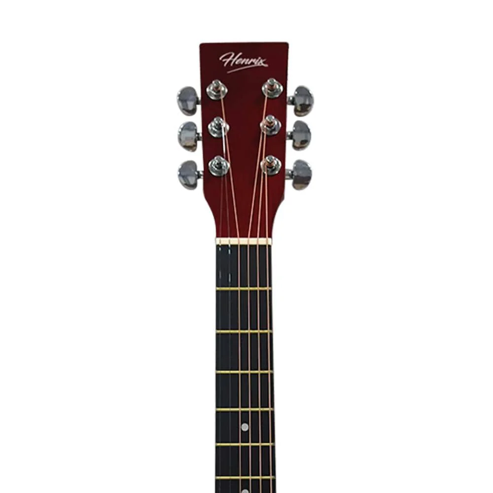 Henrix PRO 38 Inch 6 String Cutaway Acoustic Guitar - Left Handed - Open Box - Image 5