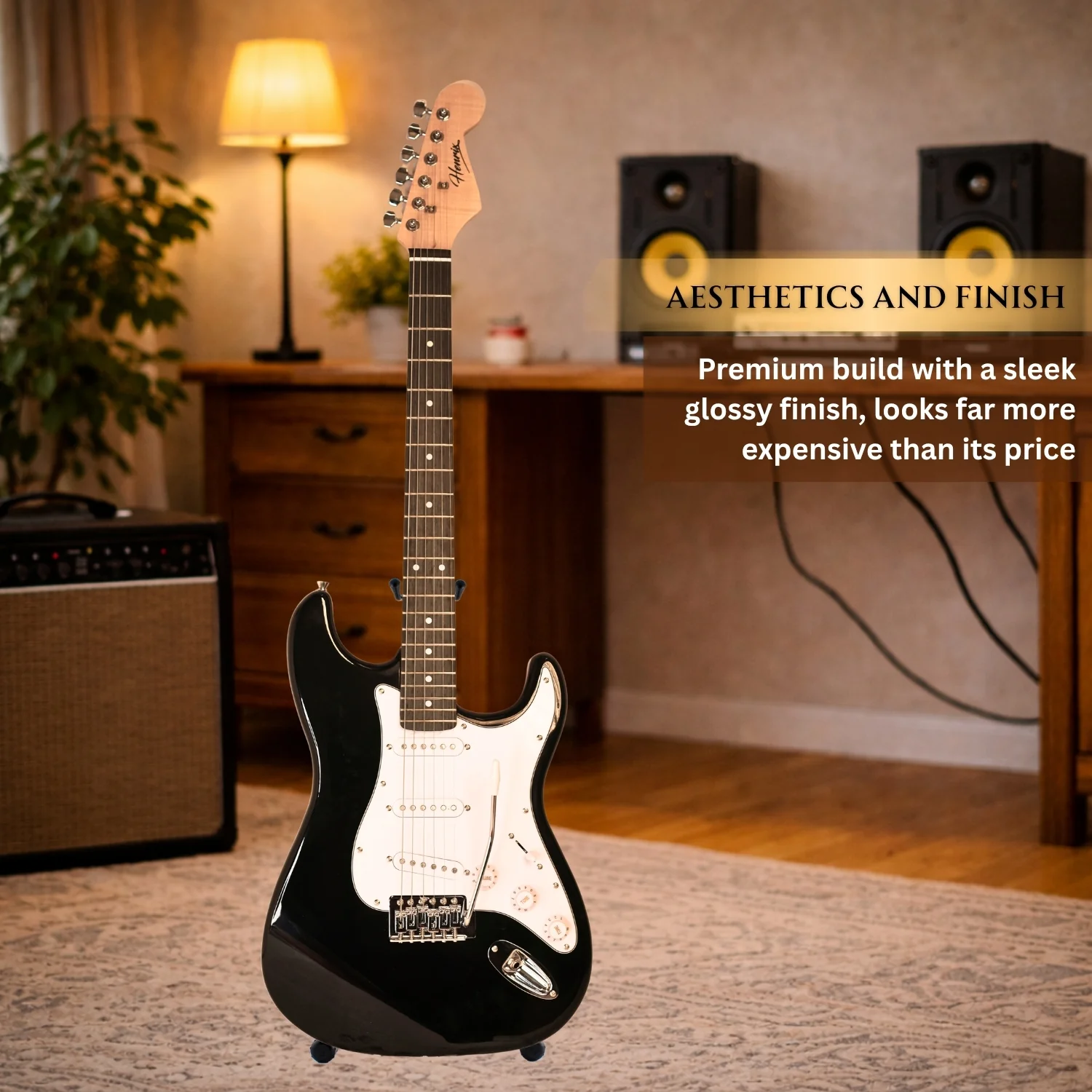 Henrix ST 6 String Strat Style Electric Guitar - Image 6