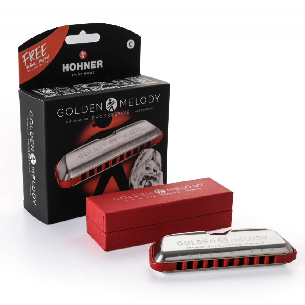 Hohner M54403X Key D Major Golden Melody Harmonica - Image 6