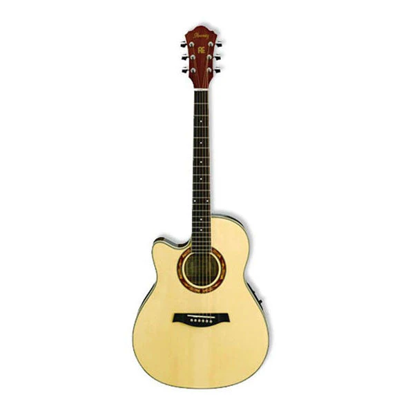 Ibanez AEF18LENT Lefty Natural Acoustic-Electric Guitar with Cutaway