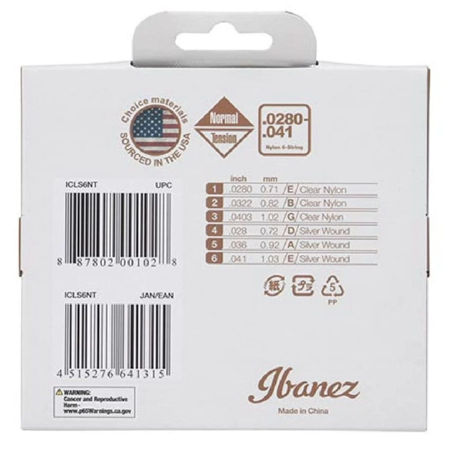 Ibanez ICLS6NT Classical Guitar Strings - Normal Tension - Open Box - Image 2
