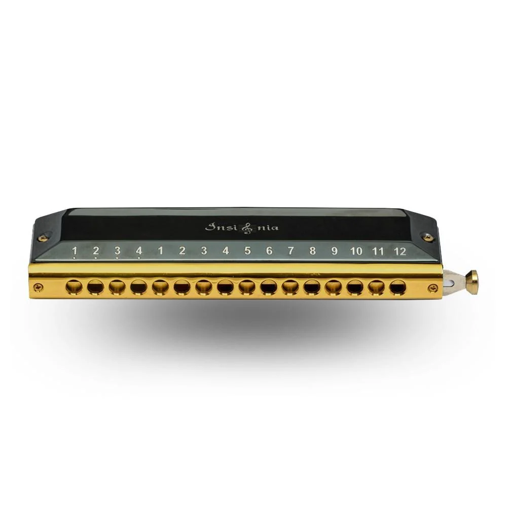 Insignia SMC 64 16 Hole Chromatic Harmonica - Black