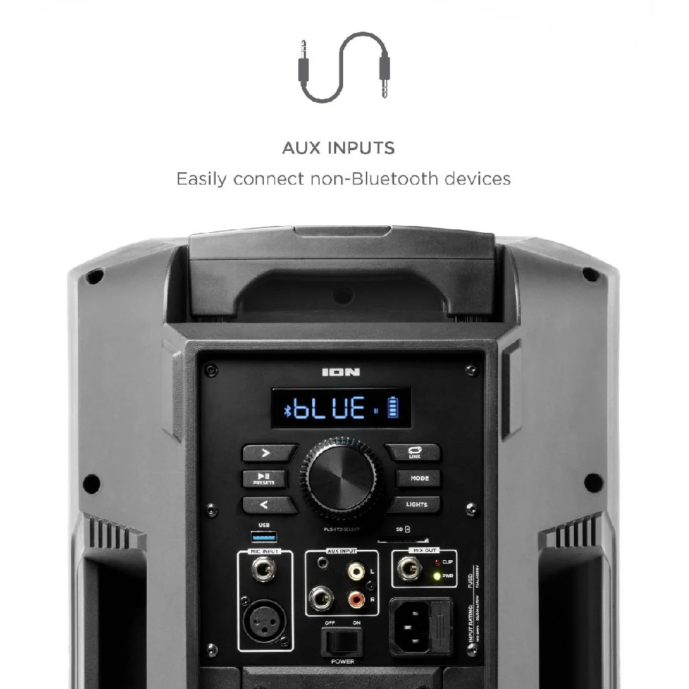 ION Audio Power Glow 300 Battery Powered Bluetooth Speaker System with Light - Image 13