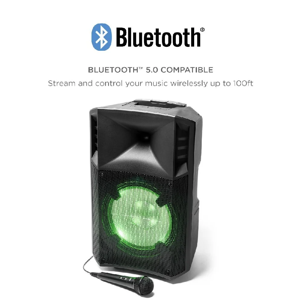 ION Audio Power Glow 300 Battery Powered Bluetooth Speaker System with Light - Image 8