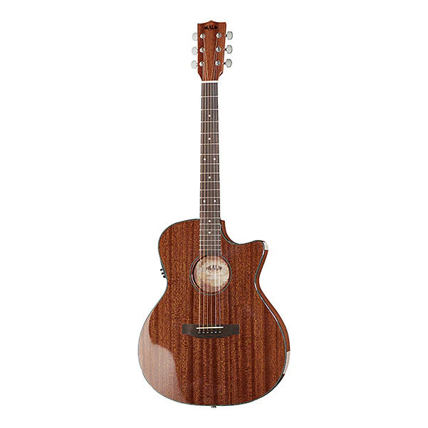 Kala Thinline Mahogany Steel Dreadnought Electro Acoustic Guitar - Natural Gloss