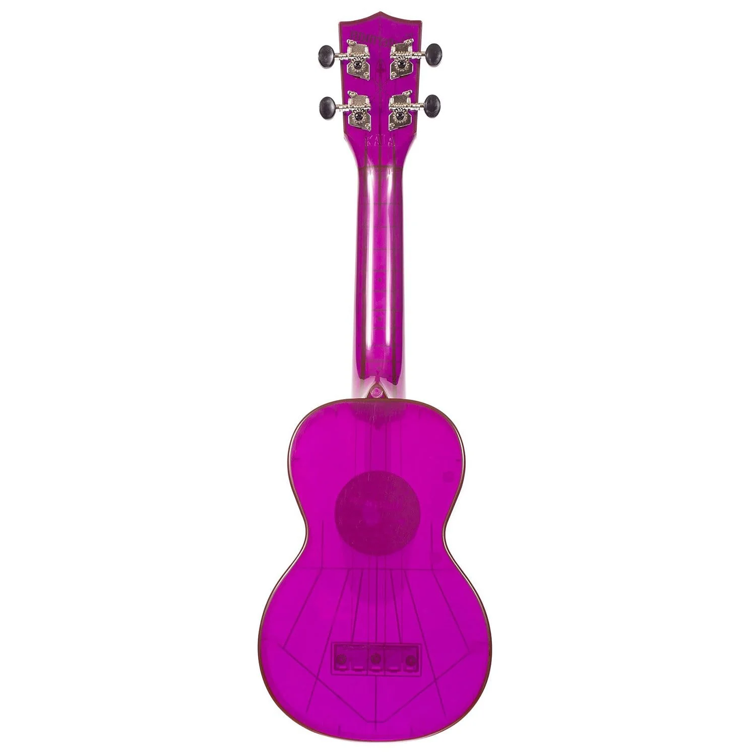 Kala Waterman SWF-PL Soprano Fluorescent Purple Grape Ukulele - Image 2
