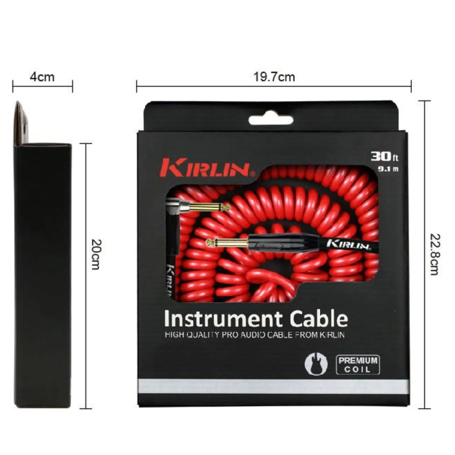 Kirlin R Angle Premium 10M Coil Instrument Cable - Image 11