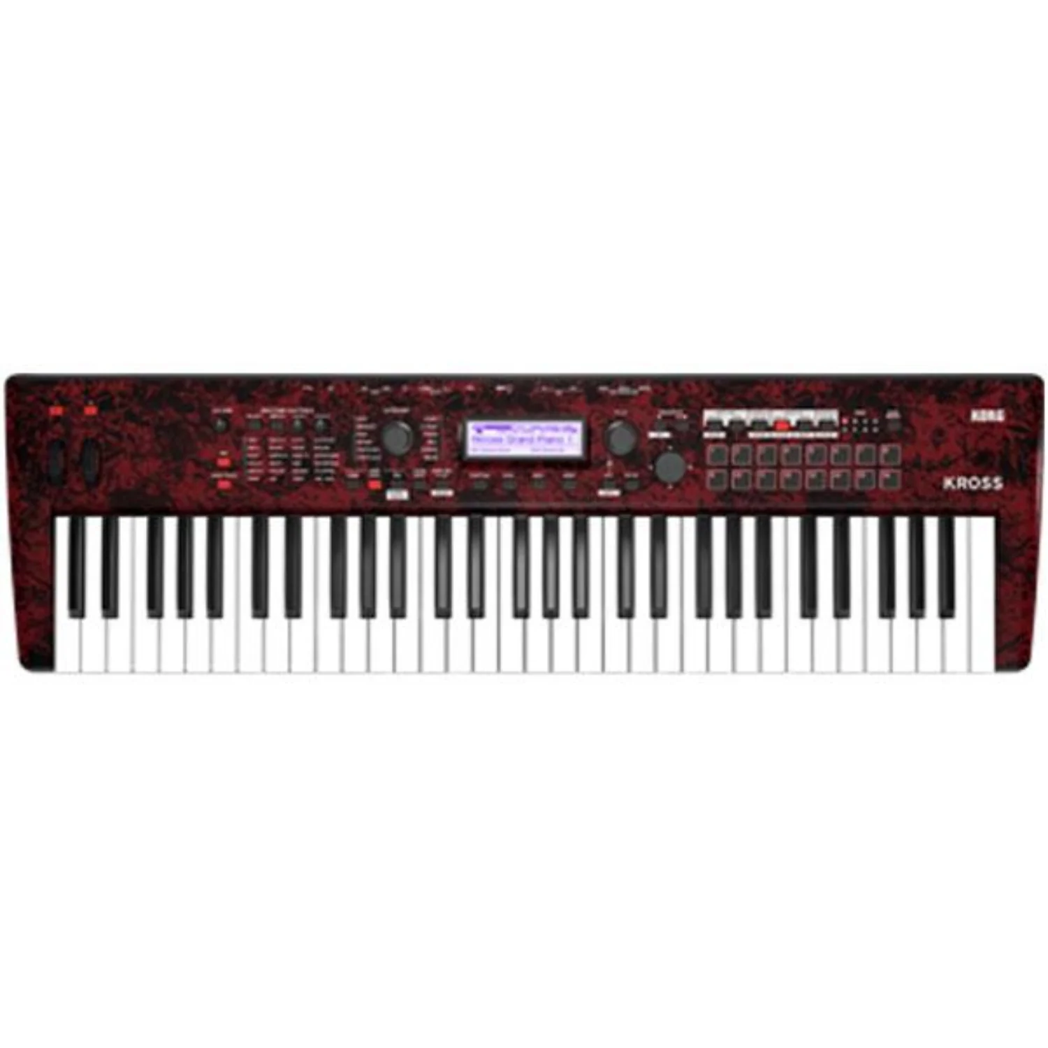 Korg KROSS2 61-Key Keyboard Synthesizer Workstation with SD Card - Red Marble