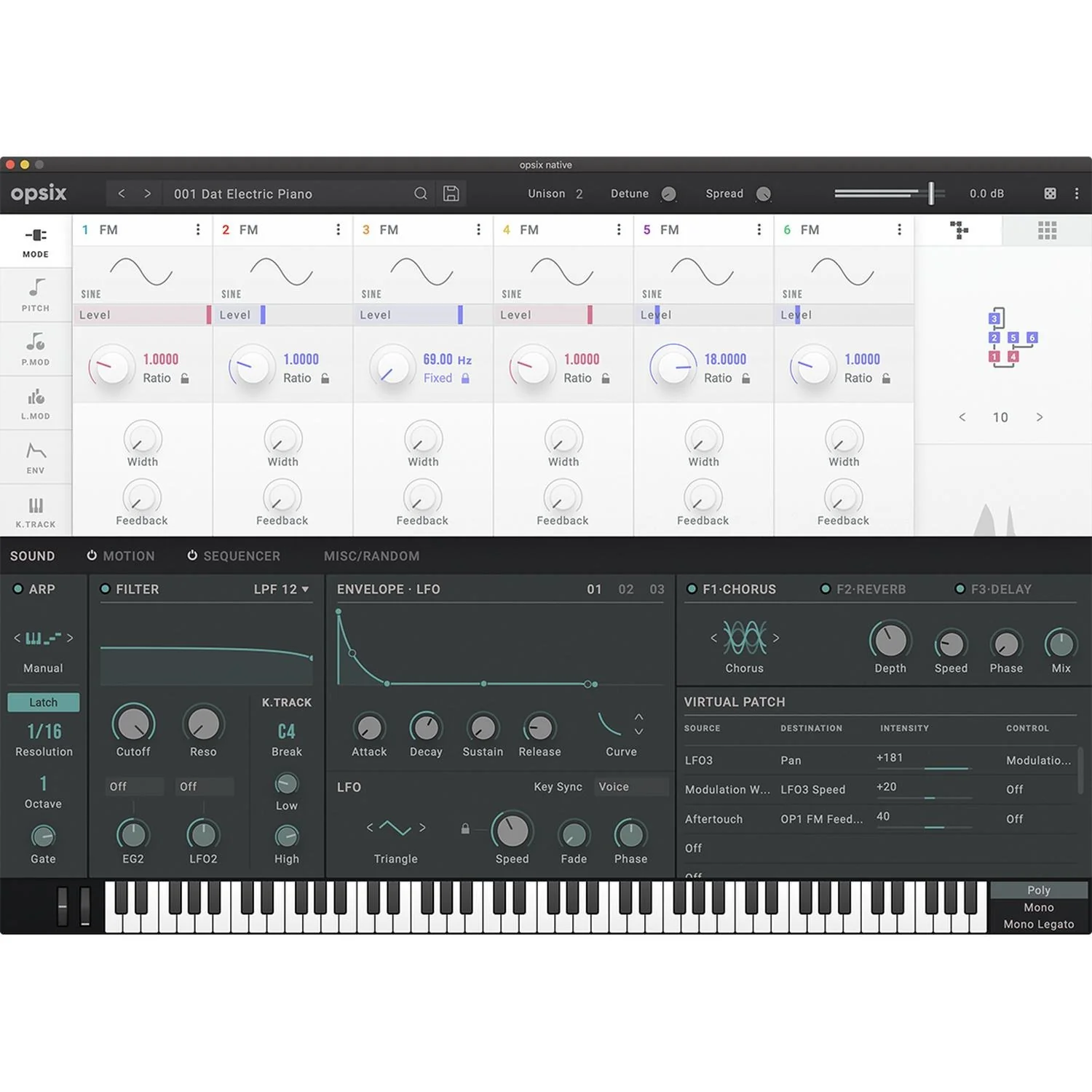 Korg OPSIX SE 61 Key Altered FM Synthesizer - Image 8