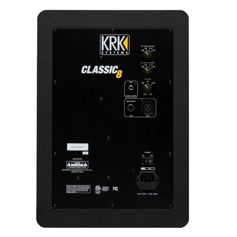 KRK Classic 8 Active 2-Way Professional Studio Monitor - Single - Black - Image 3