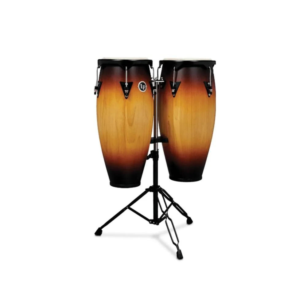 Latin Percussion LP646NY VSB City Series Wood Conga Set with Stand - Vintage Sunburst