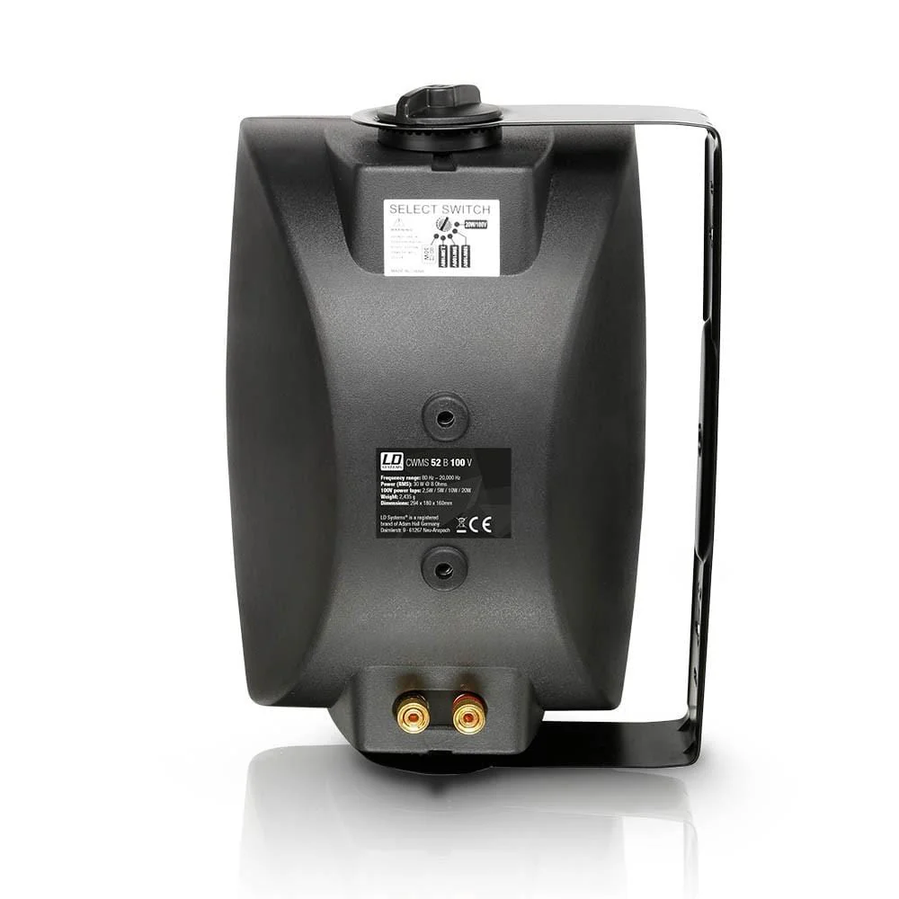 Ld System 5.25" 2 Way Wall Mount Speaker 100 V Black (Pair) - Image 2