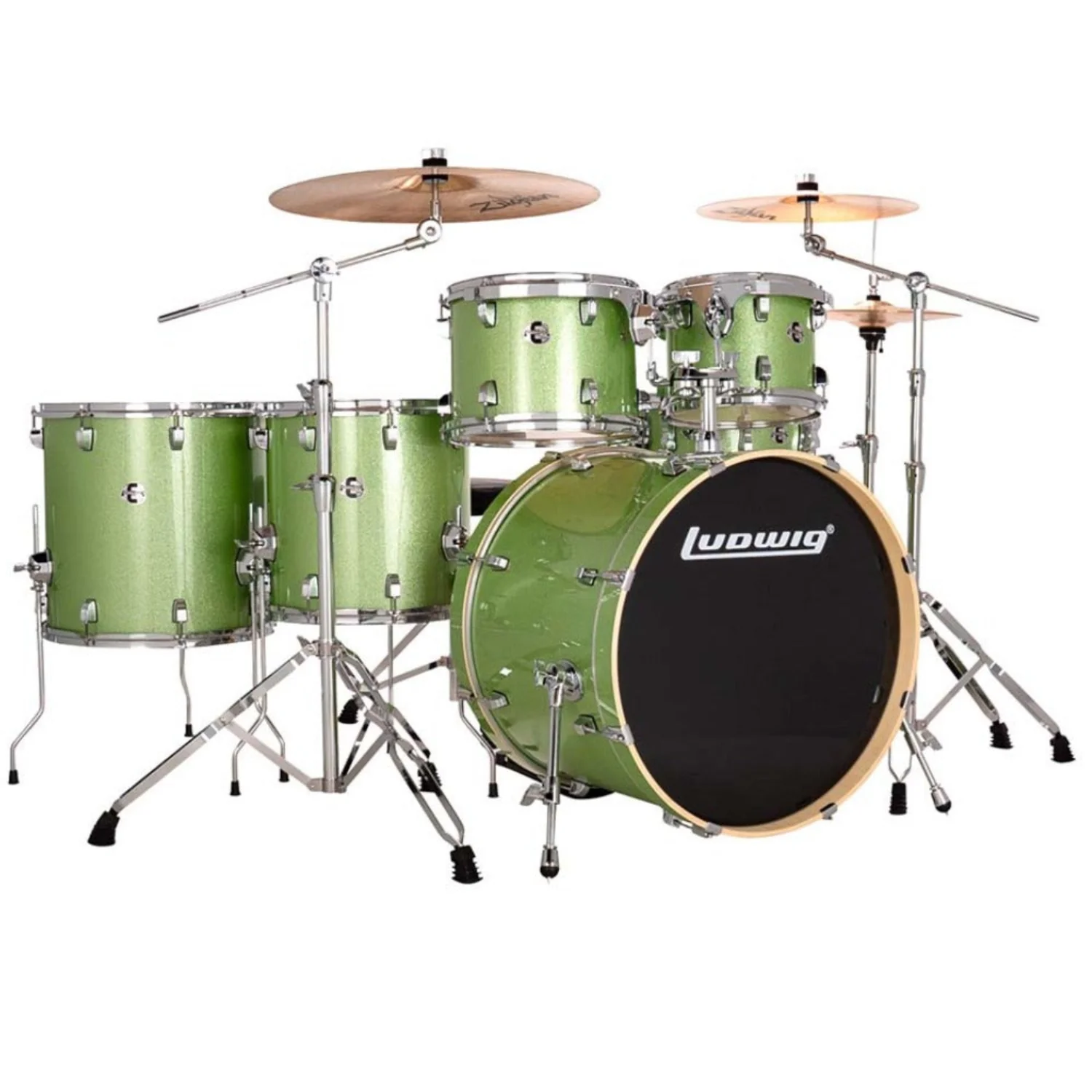Ludwig Evolution 6-Piece Acoustic Drum Kit with Hardware & Throne - Image 3