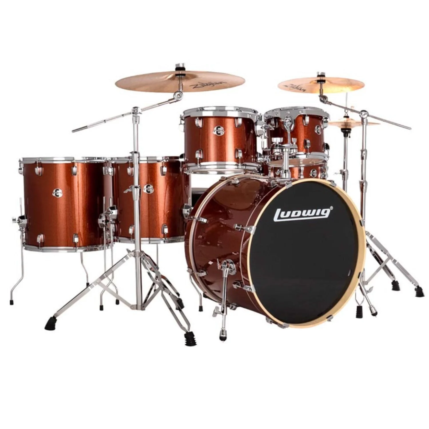 Ludwig Evolution 6-Piece Acoustic Drum Kit with Hardware & Throne - Image 7