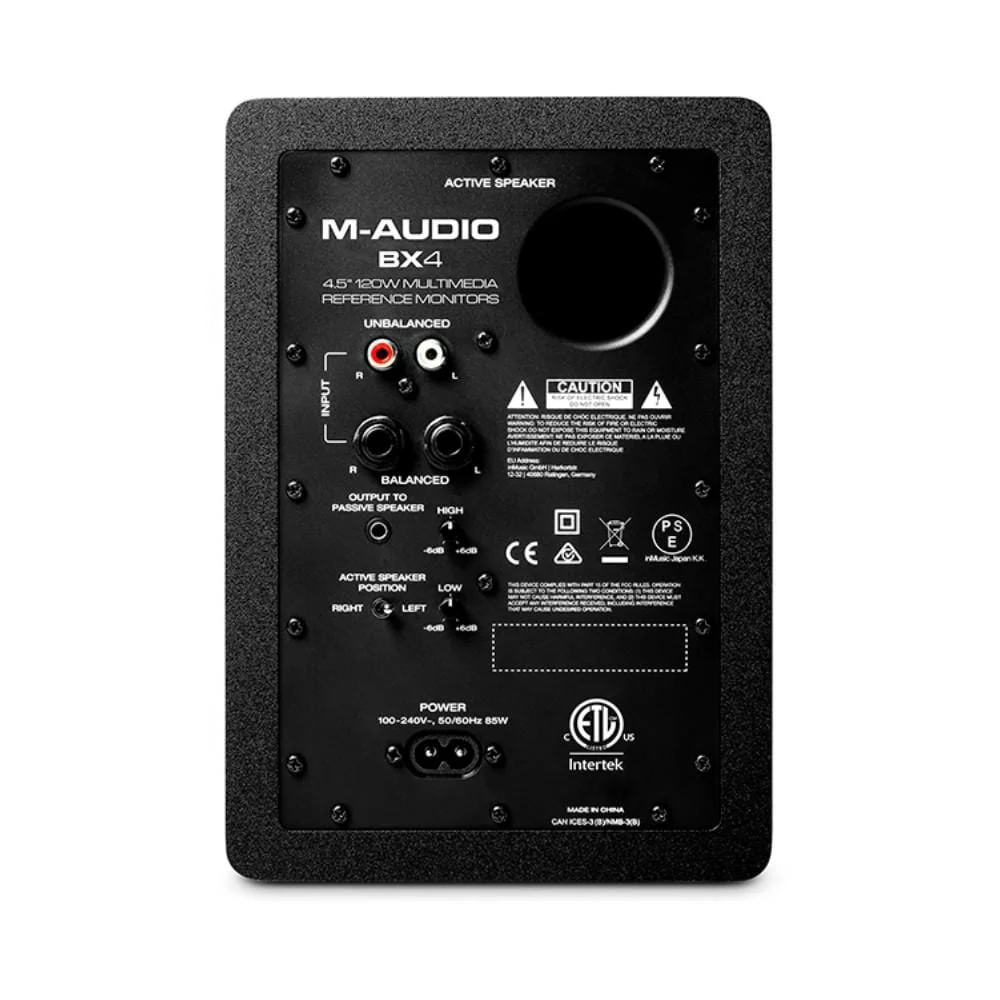 M-Audio BX4 120-Watt Multimedia Reference Monitor Speakers - Pair - Image 4