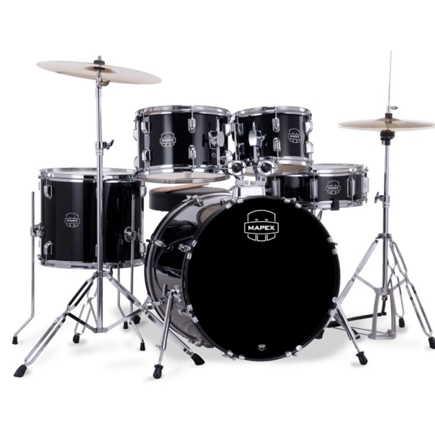 Mapex CM5044FTC Jazz Comet 5 Piece Acoustic Drum Set with Hardware Throne & Cymbals - Image 11