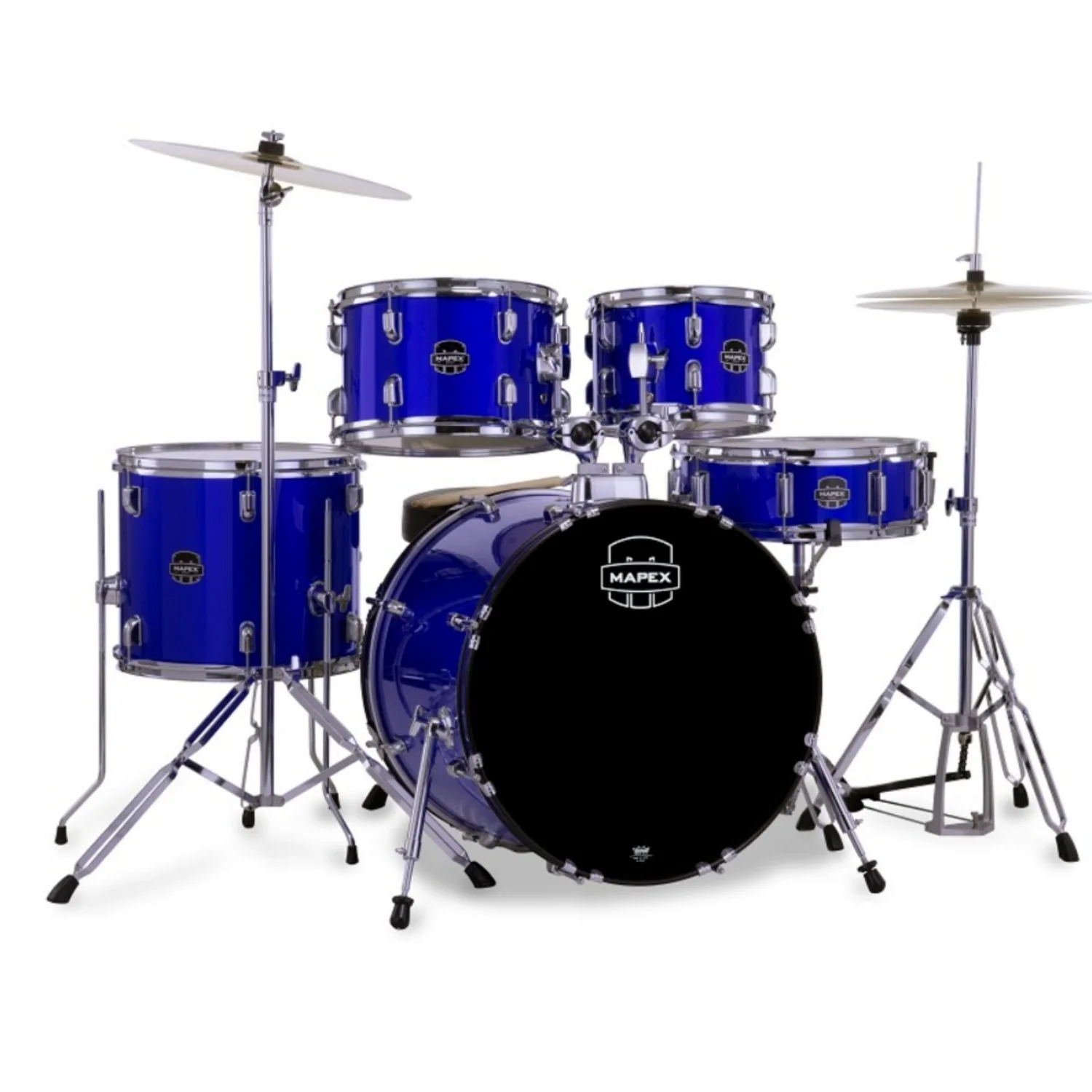 Mapex CM5044FTC Jazz Comet 5 Piece Acoustic Drum Set with Hardware Throne & Cymbals - Image 5