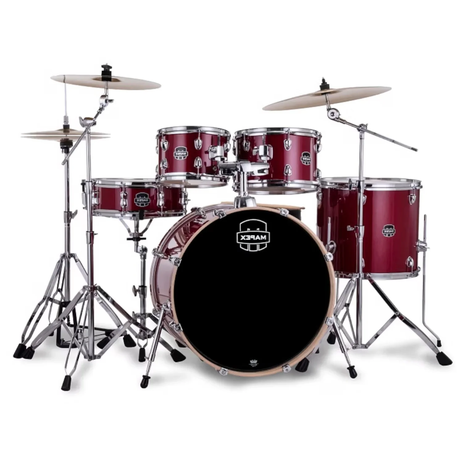 Mapex Venus 5Pcs Hybrid Acoustic Drum Kit with Hardware Cymbals & Throne - Image 3