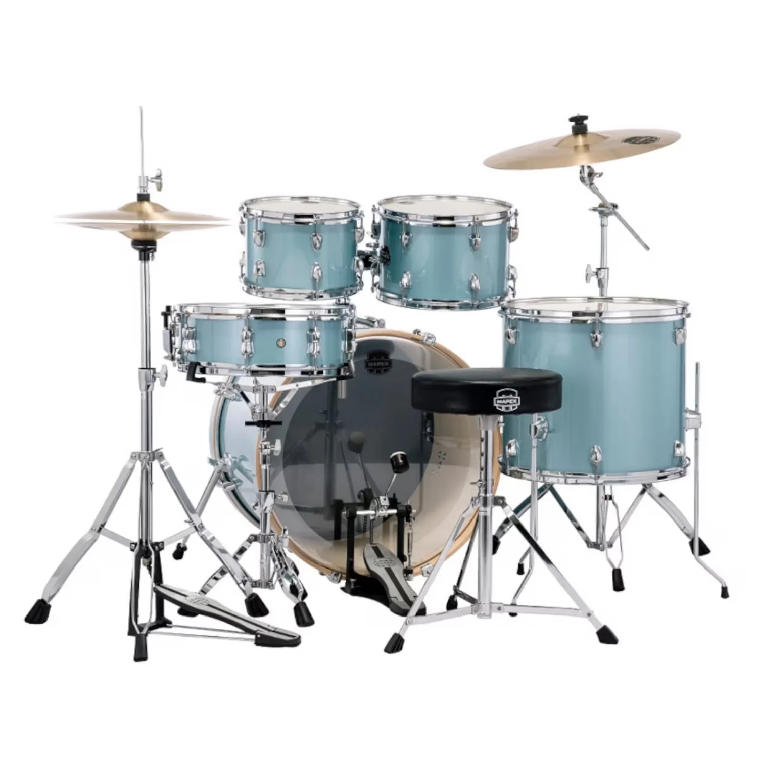 Mapex Venus 5Pcs Hybrid Acoustic Drum Kit with Hardware Cymbals & Throne - Image 9