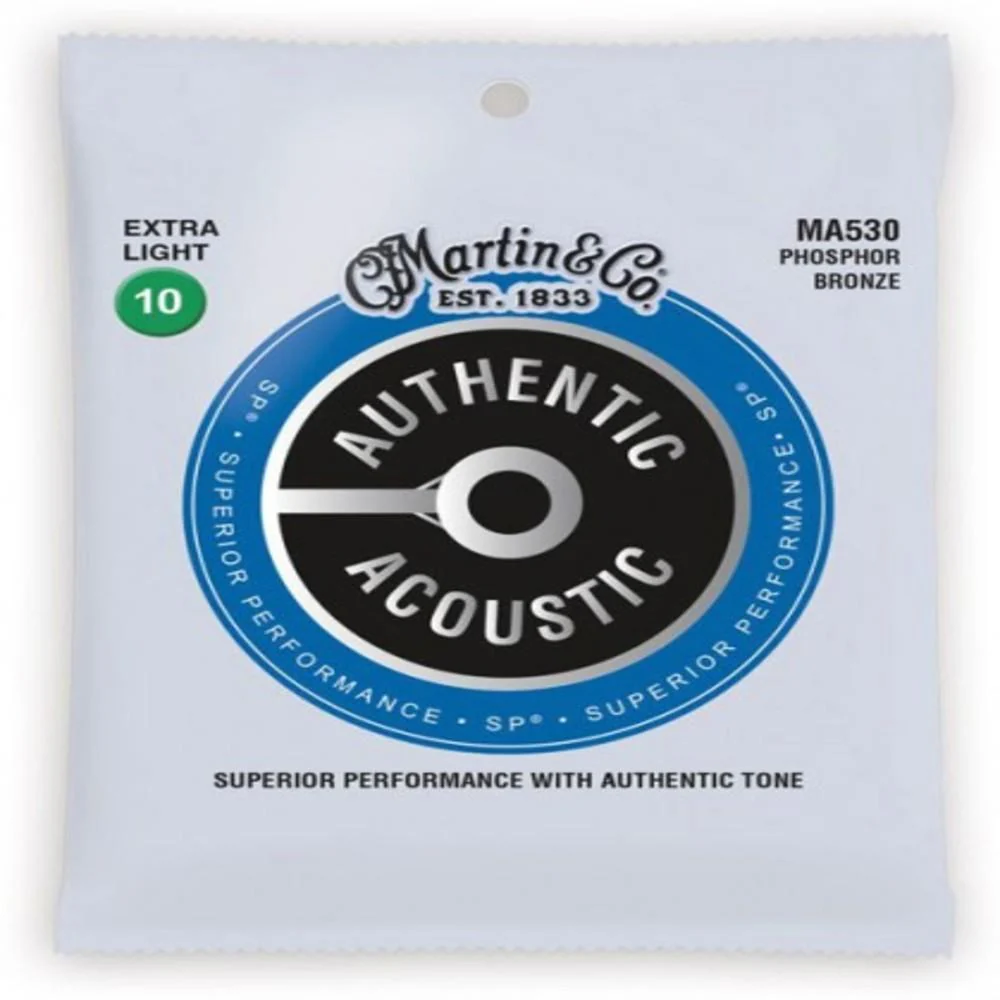 Martin Ex Lt Original Phosphor Bronze Acoustic Guitar Strings - 10-47