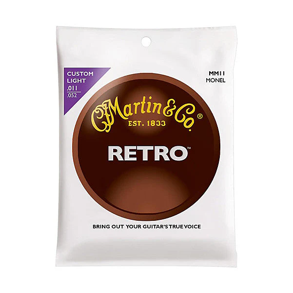 Martin Monel MM11 Acoustic Guitar Strings - Retro Custom Light - 11-52