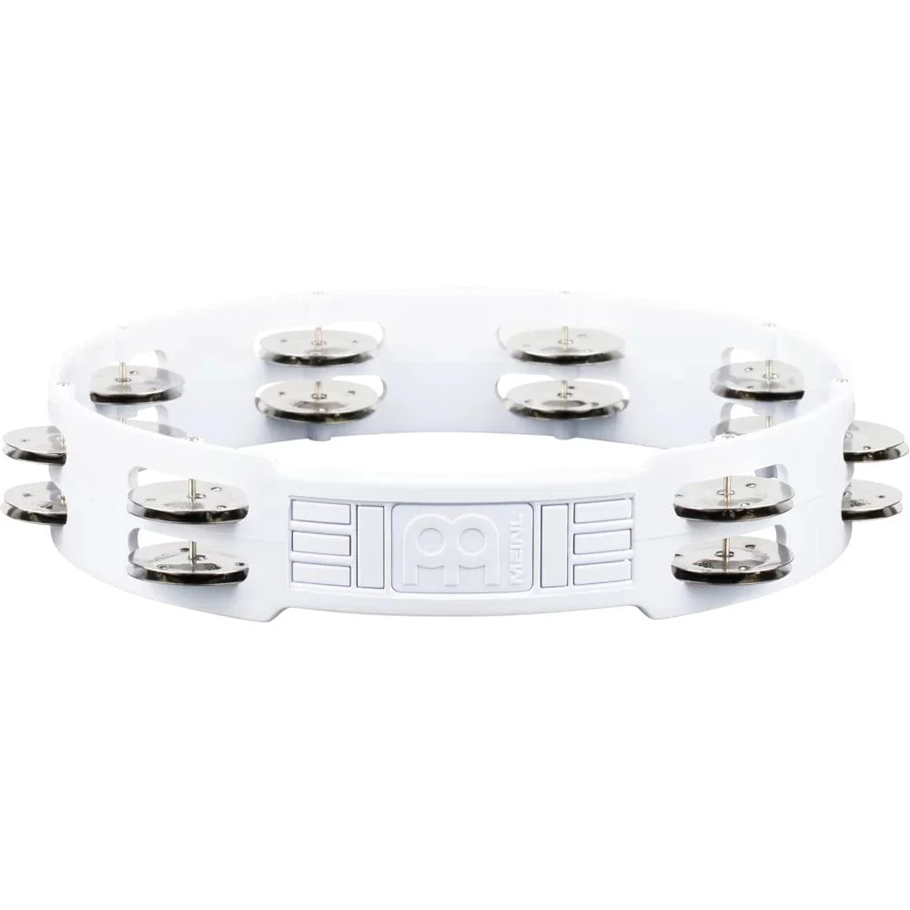 Meinl HTT10WH 10" Headliner Series Plastic Stainless Steel Jingles 2 Rows Tambourine - White - Image 5