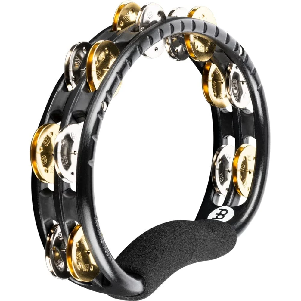 Meinl TMT1M Traditional ABS Series Plastic, Mixed Jingles 2 Rows Tambourine - Black