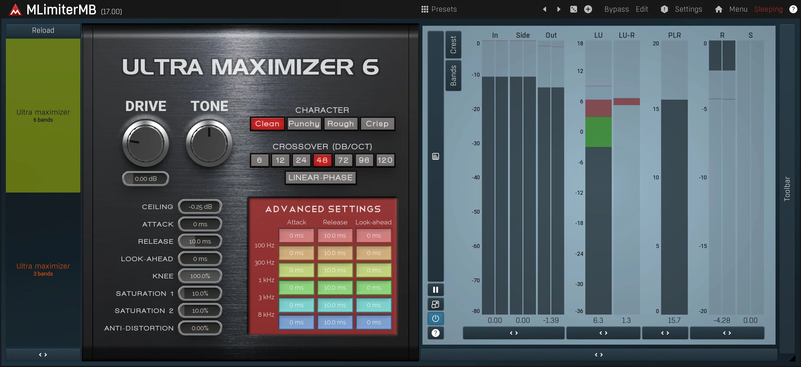 MELDA MLimiterMB Limiter – Professional Audio Software & Plugin