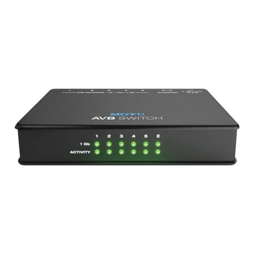 MOTU AVB Switch Five-Port AVB Ethernet Switch